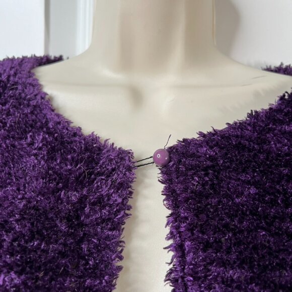 Disorderly Kids Purple Fuzzy Cardigan (S) - Picture 4 of 7